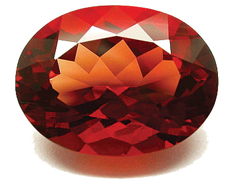 Red certificated andesine 10.77ct