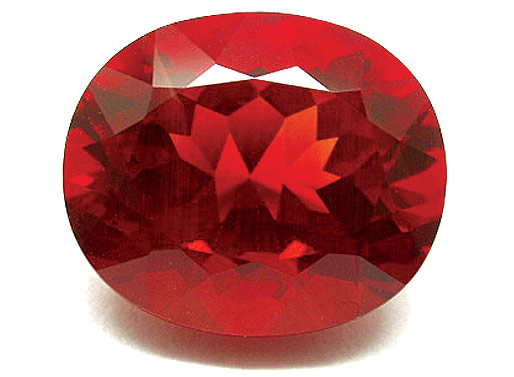 Red certificated Andesine 6.40ct