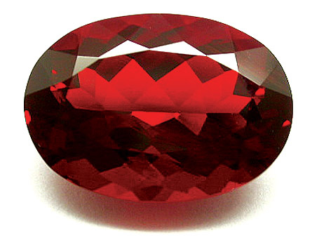 Red certificated andesine 5.21ct