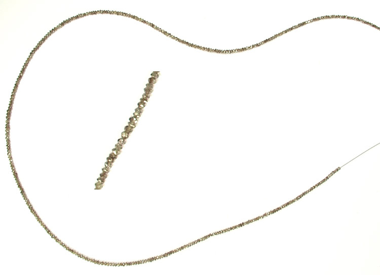Necklace with brown diamonds