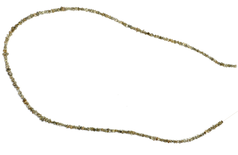 Necklace with rough diamonds
