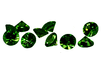 Garnet - tsavorite (round - diamond cut)