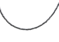 Necklace with black diamonds