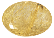 Quartz with golden rutile